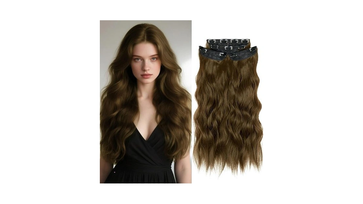 Amazon coupon: Kurope 4pcs Clip In Hair Extensions Ches
