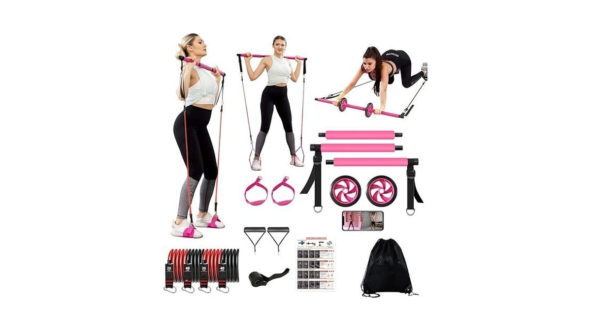 Amazon code: Pilates Bar Kit Multiple Fitness Bar Wit