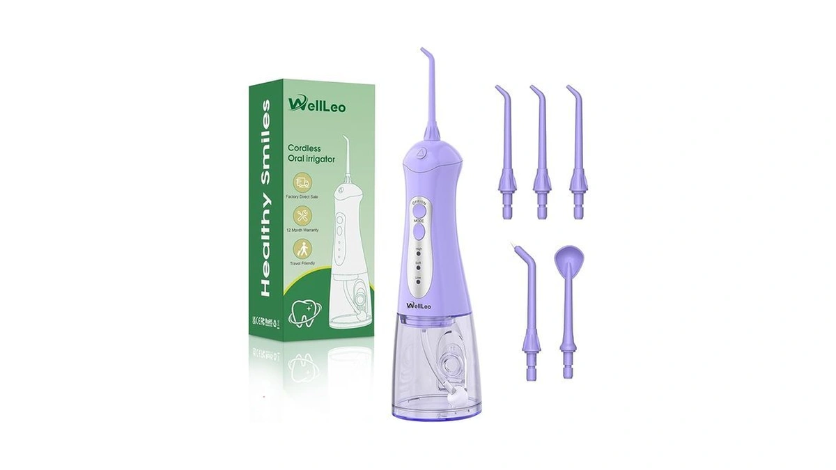 Amazon code: Wellleo Water Flosser For Teeth Portable