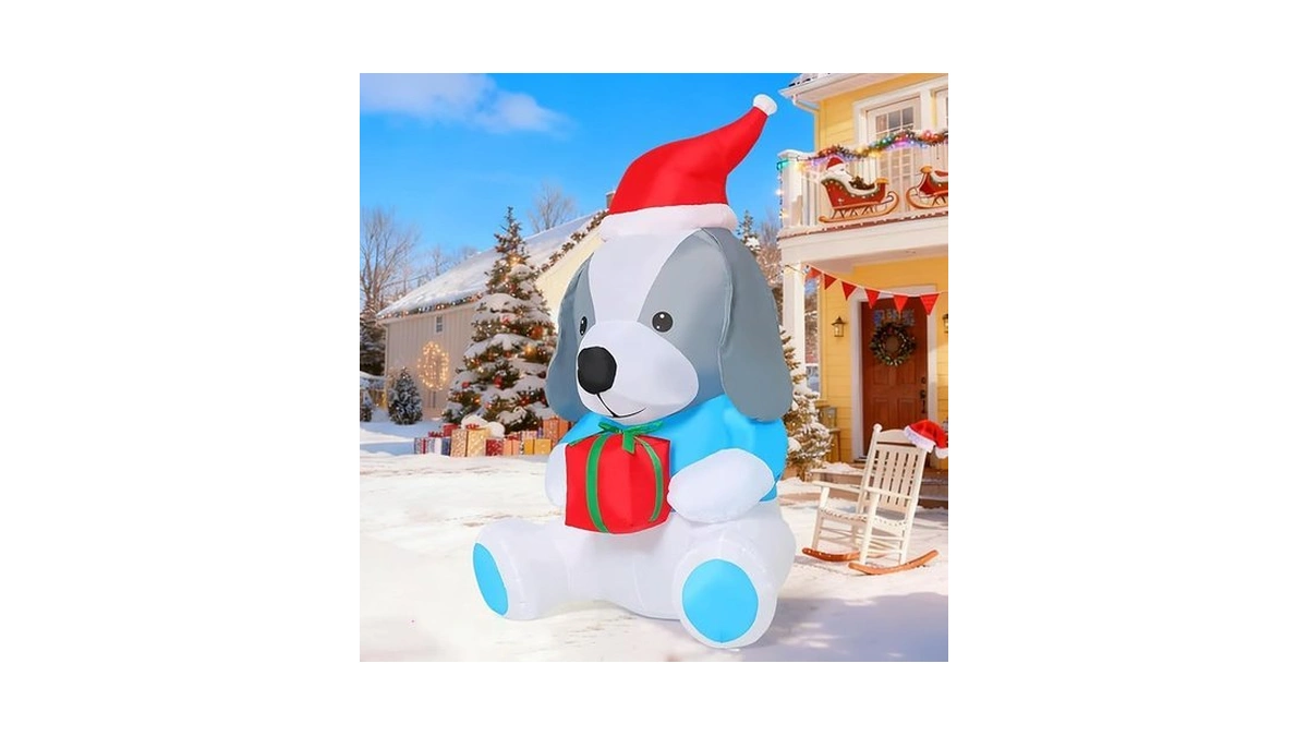 Amazon coupon: Comin 5ft Christmas Inflatables Puppy Do