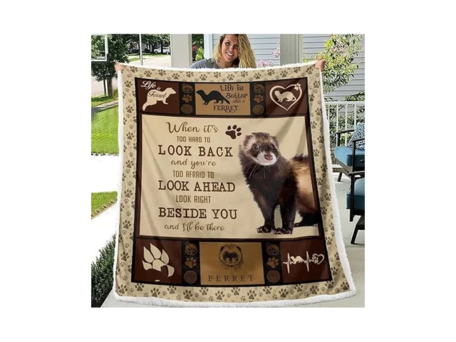 Bedmust Ferret Blanket Soft Fuzzy Cozy Ferret Plush… Code