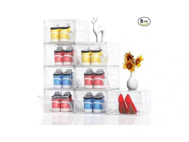 Xl Large 8 Pack Shoe Storage Organizer Clear… Coupon