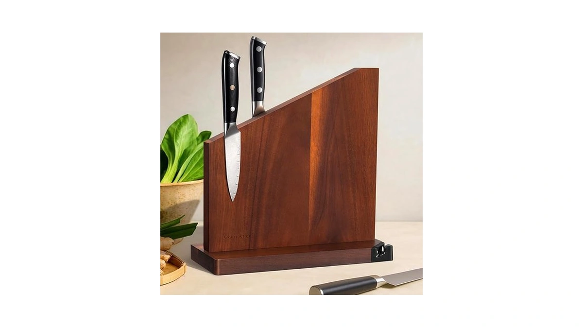 Amazon code: Gourmetop Magnetic Knife Holder With Bui