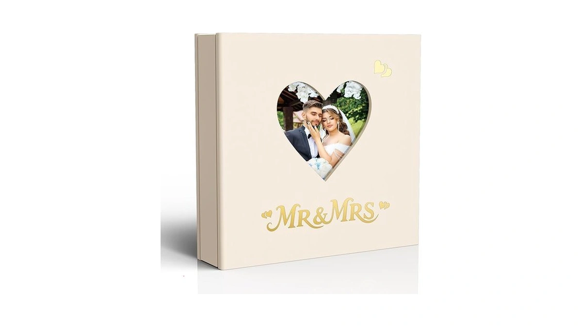 Amazon code: Barsone Linen Wedding Photo Album 4x6 Wi