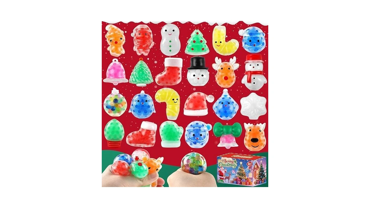 Amazon coupon: 24 Pack Christmas Stress Balls For Kids