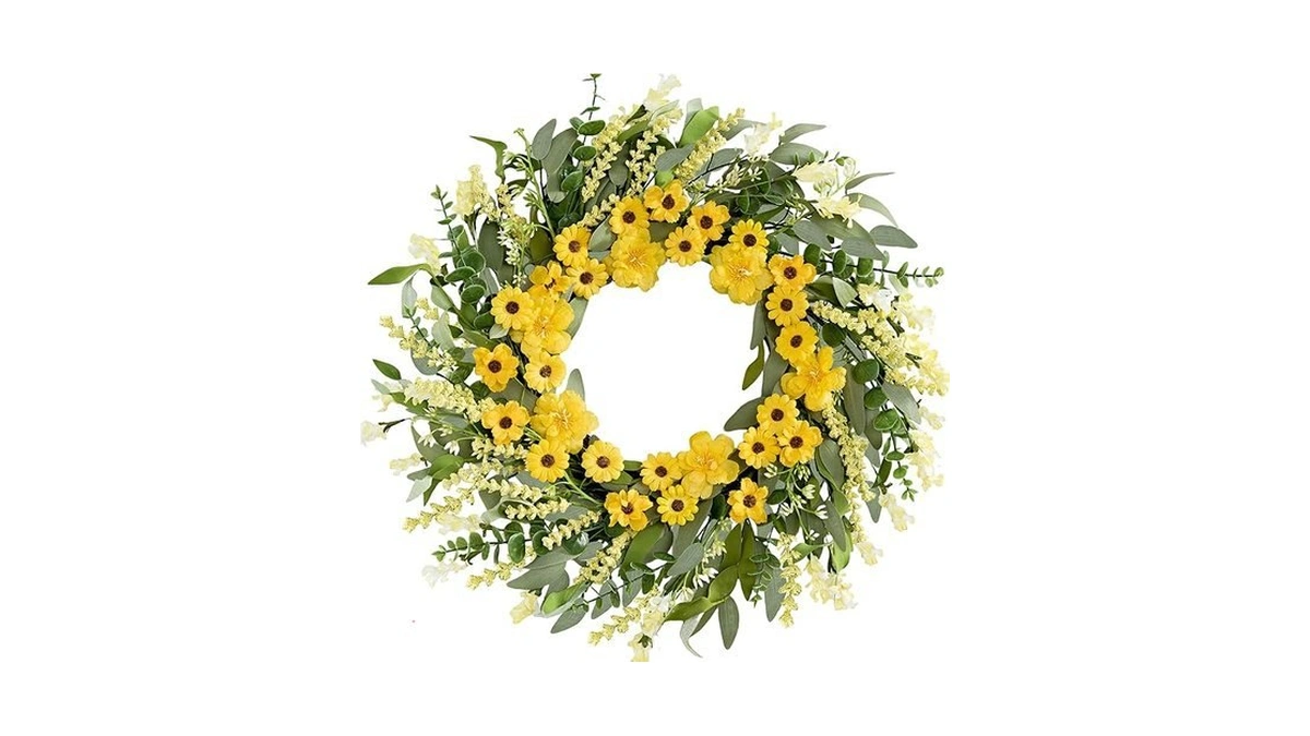 Amazon coupon: Maingkaung Spring Wreath 22 Inch Spring