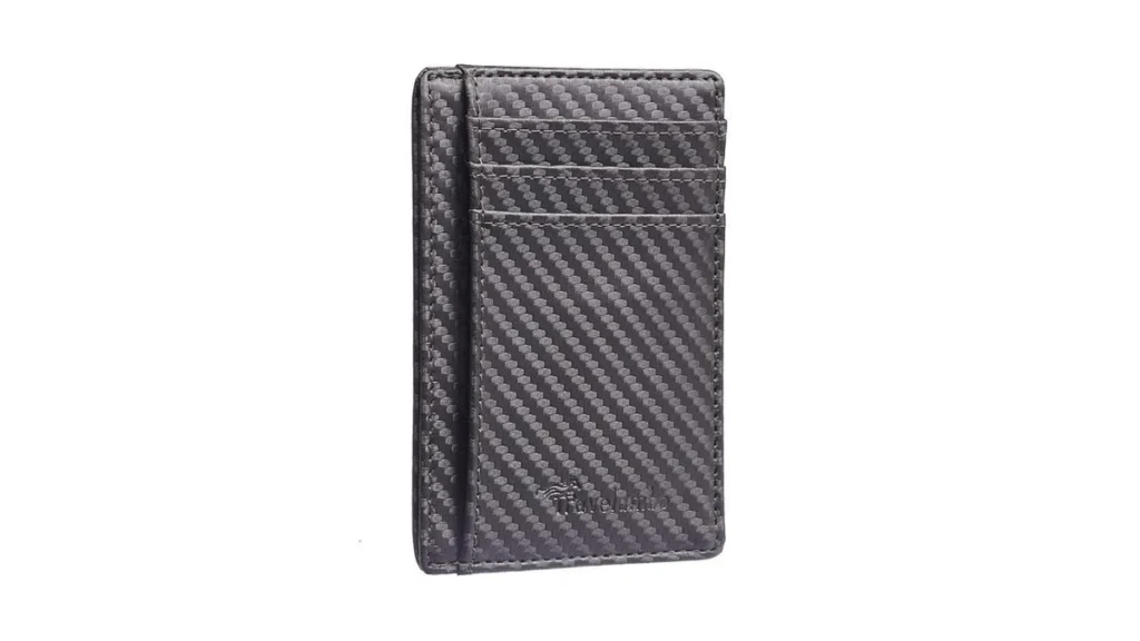 Amazon code: Travelambo Front Pocket Minimalist Leath