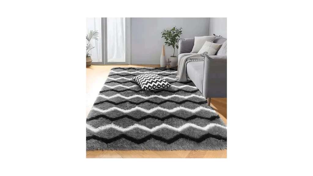 Amazon coupon: 4x6 Rug Fluffy Soft Fuzzy Plush Shag Str