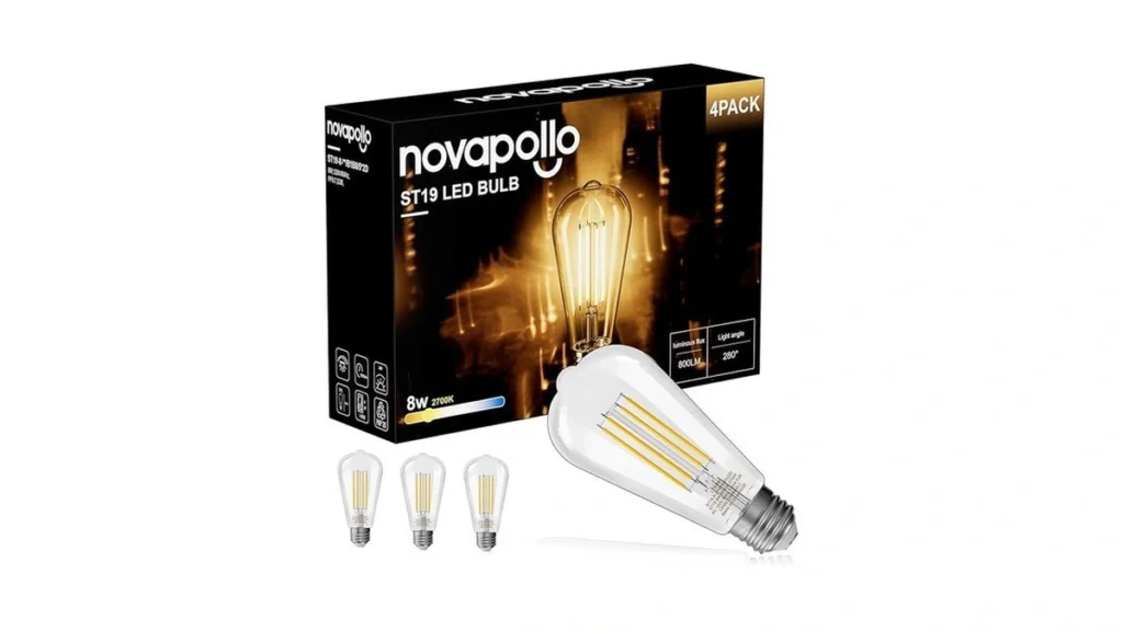 Amazon coupon: Novapollo Edison Light Bulbs 8w 80w Equi