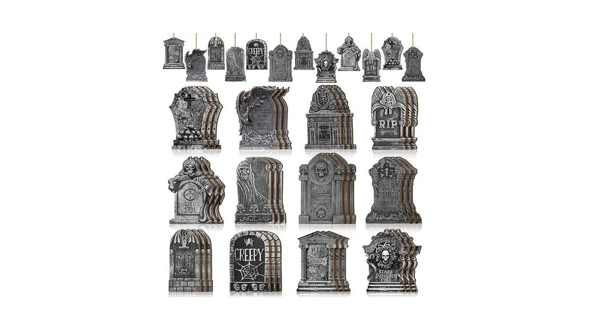 Amazon code: Huwena 36 Pcs Halloween Wooden Hanging O