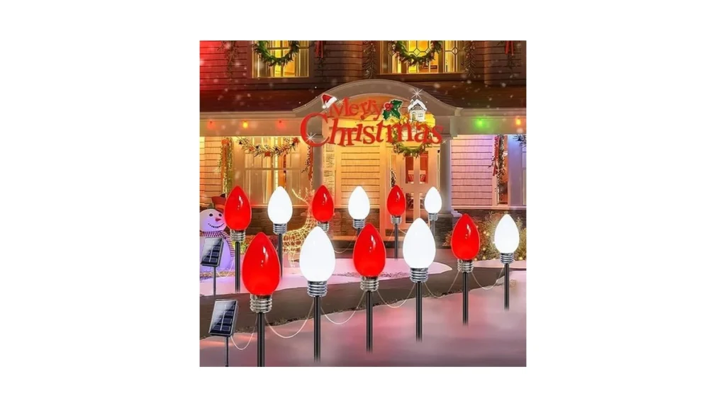 Amazon code: 12 Pack Jumbo C9 Solar Christmas Lights