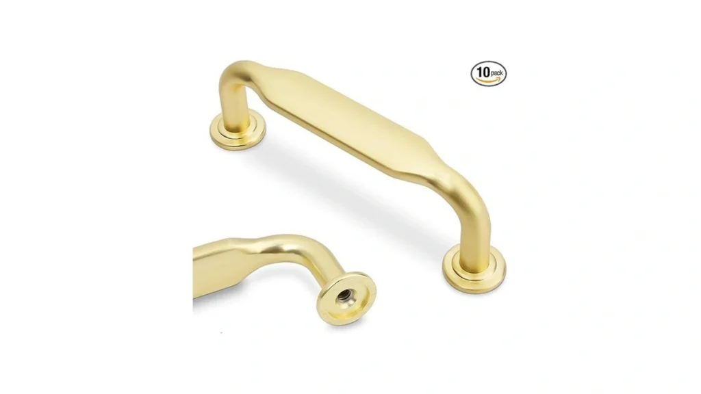Amazon coupon: Amasideca 10 Pack Brushed Brass Cabinet