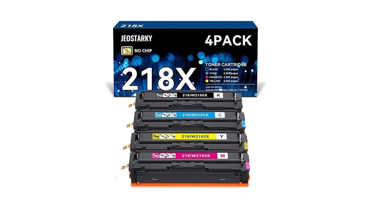 Amazon coupon: Jeostarky 218x 218a Toner Cartridges 4 P
