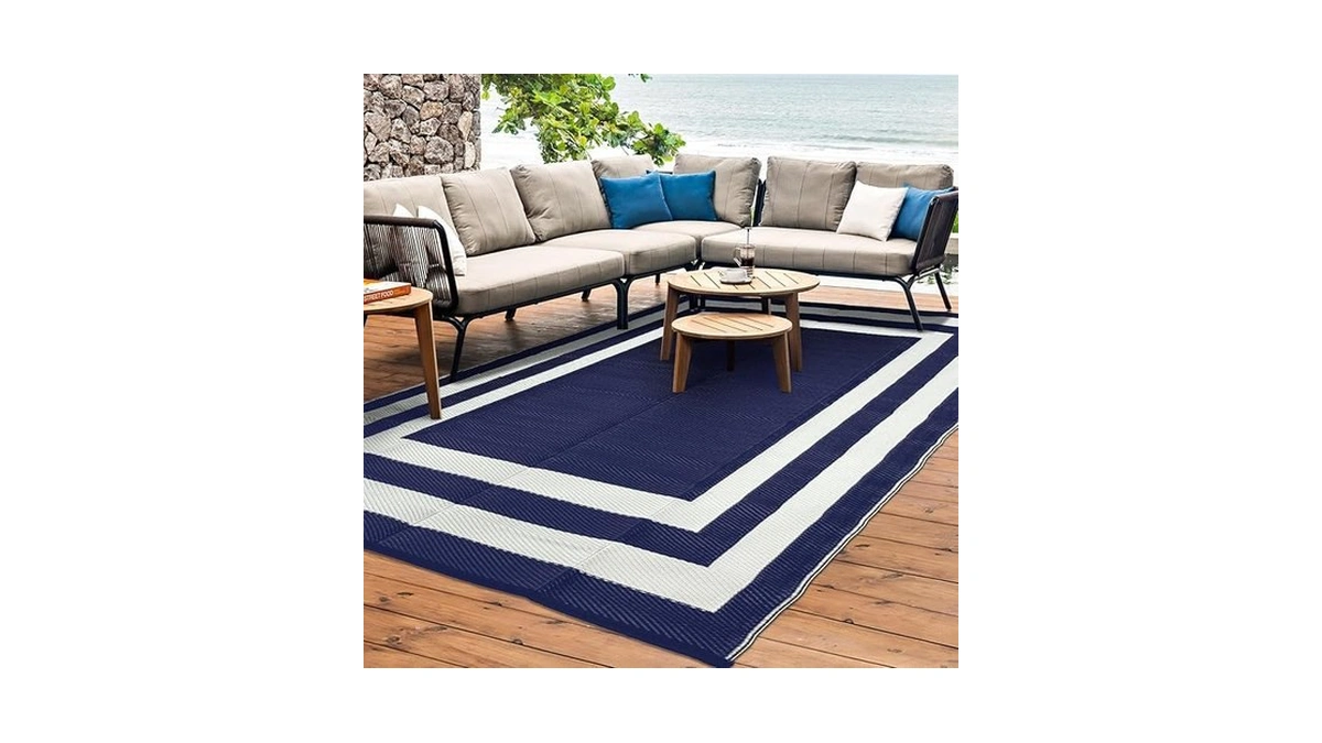 Amazon coupon: Reeple Outdoor Rug Carpet Waterproof 6x9