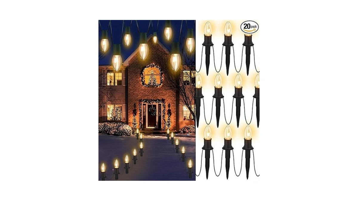 Amazon code: Tioriy Outdoor Warm Christmas Pathway Li