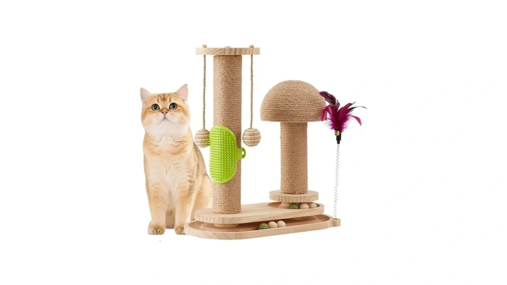 Amazon code: Ipixune Cat Scratching Post 2-tier Moder