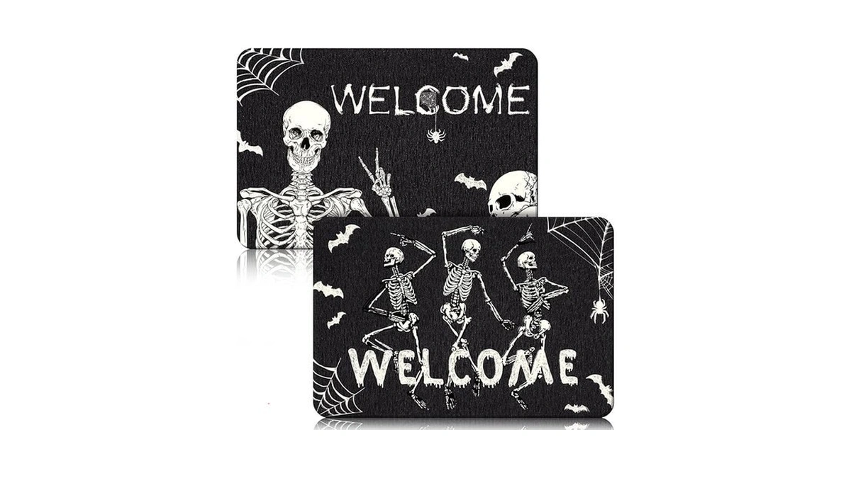 Amazon code: Moucuny 2 Pcs Halloween Door Mat Welcome