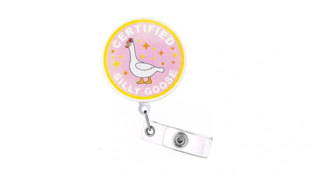 Amazon code: Celokiy Certified Silly Goose Badge Reel
