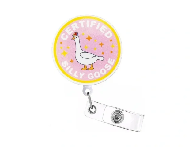 Celokiy Certified Silly Goose Badge Reel Funny Cute… Code