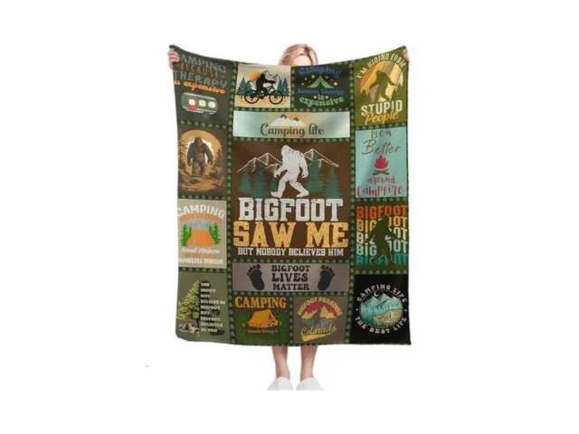 Bigfoot Camping Blanket Bigfoot Gifts For Men Women… Code