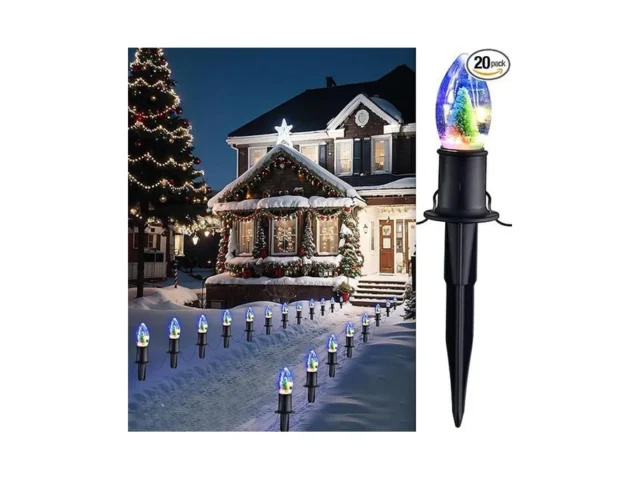 Heisok C9 Christmas Pathway Lights Outdoor – 24 2ft… Code