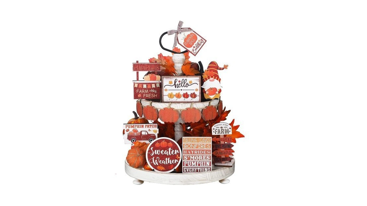 Amazon code: Amyhill 13 Pcs Fall Thanksgiving Tiered