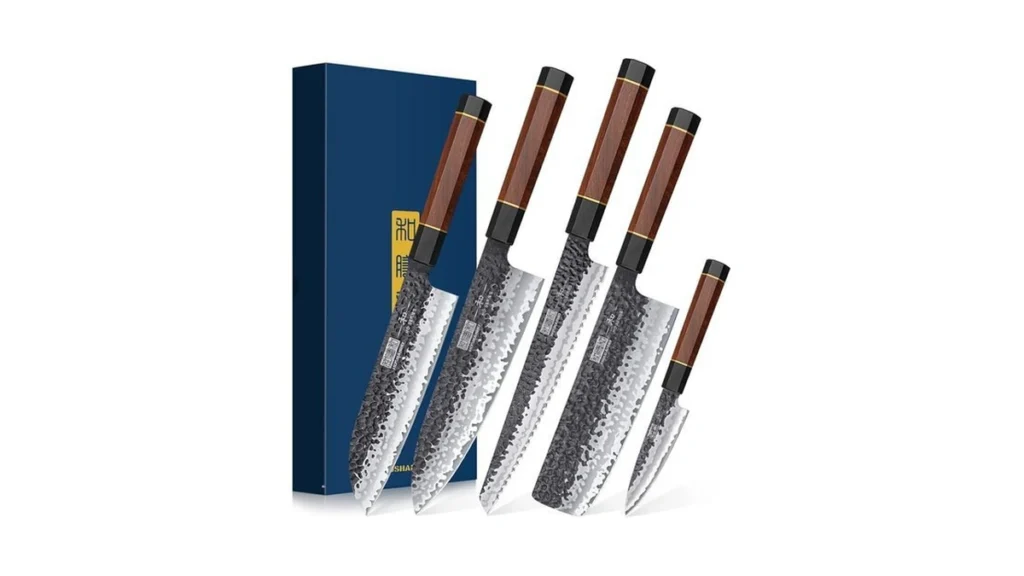 Amazon coupon: Hoshanho 5 Pieces Knife Set Japanese Hig