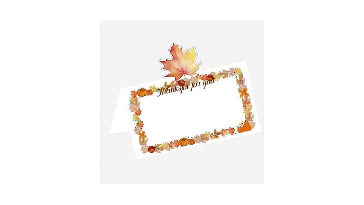 Amazon code: 120pcs Thanksgiving Table Decor Place Ca