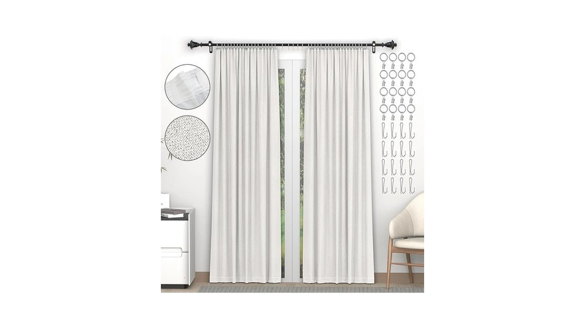 Amazon code: Linen Blackout Curtains 84 Inch Length 2