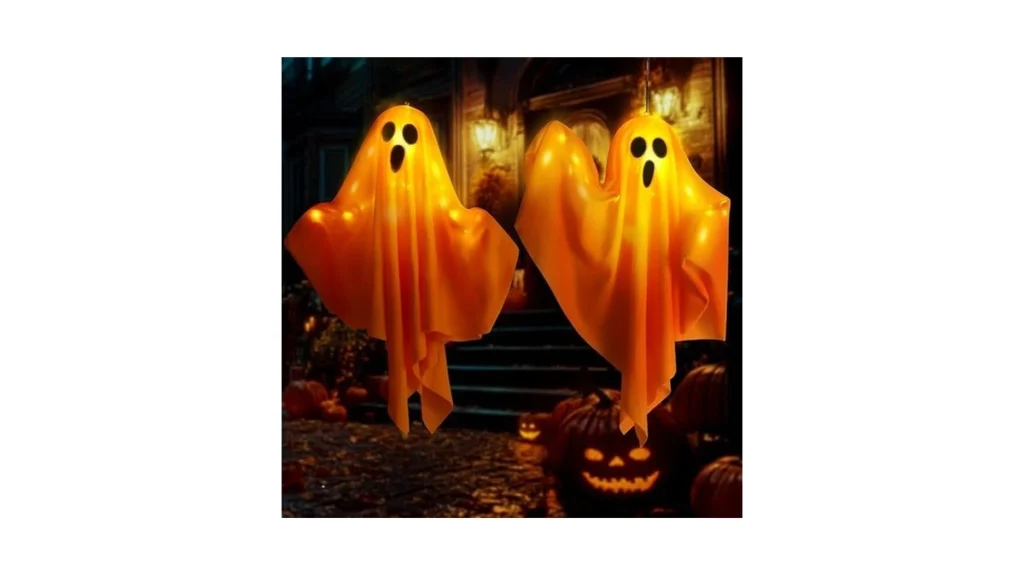 Amazon code: 2packs Hanging Ghosts Halloween Decor Le