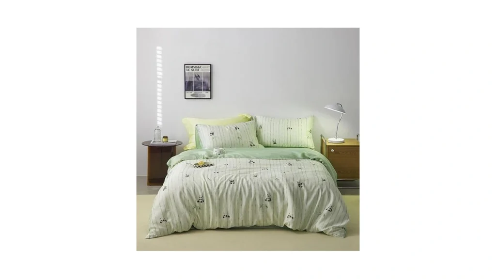 Amazon code: Aojim Silky Duvet Cover Set With Panda P