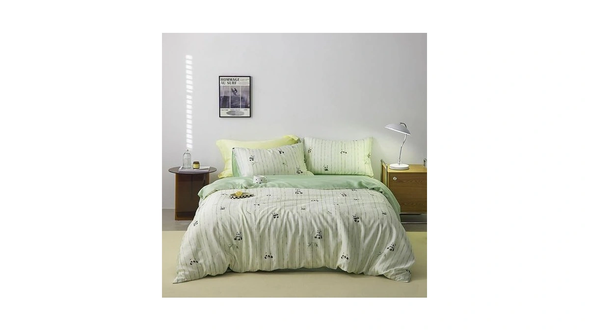 Amazon code: Aojim Silky Duvet Cover Set With Panda P