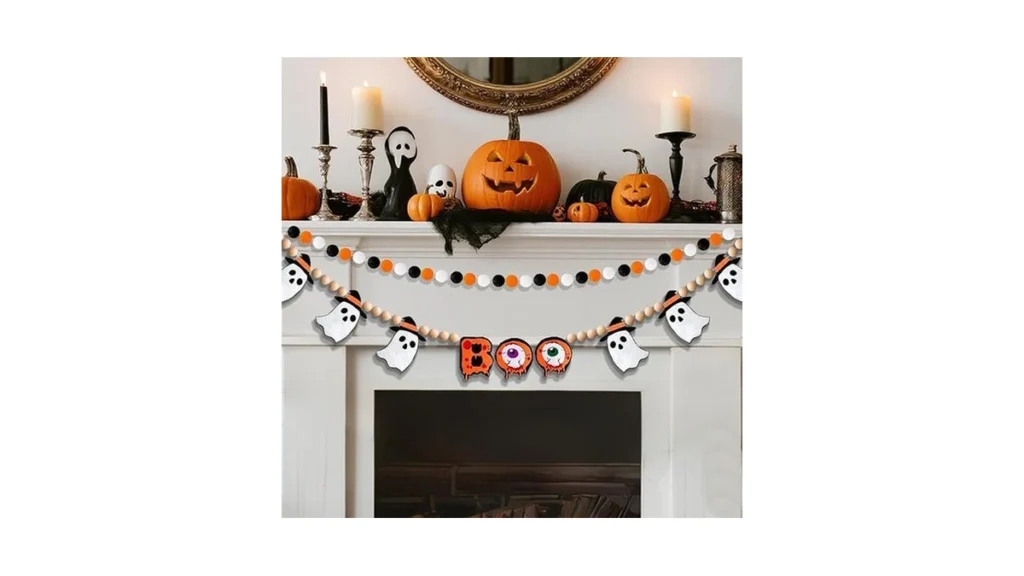 Amazon code: Felt Halloween Garland 7 5ft Boo Ghost G