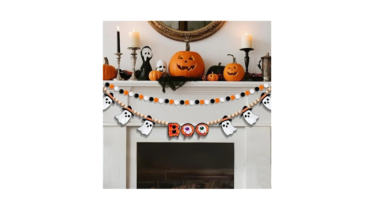 Amazon code: Felt Halloween Garland 7 5ft Boo Ghost G