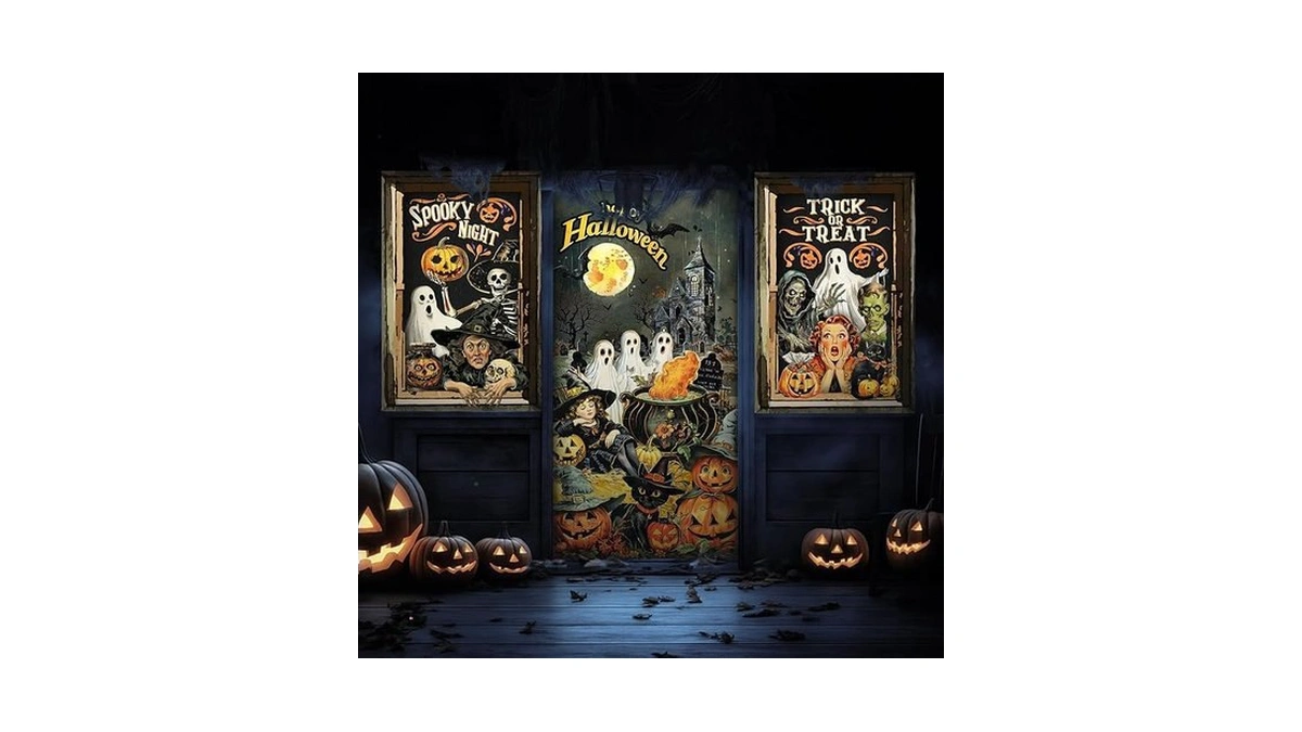 Amazon code: Tioncy 3 Pcs Halloween Window Door Cover