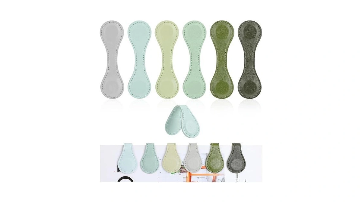 Amazon code: 6pcs Magnetic Leather Bookmarks Double-s