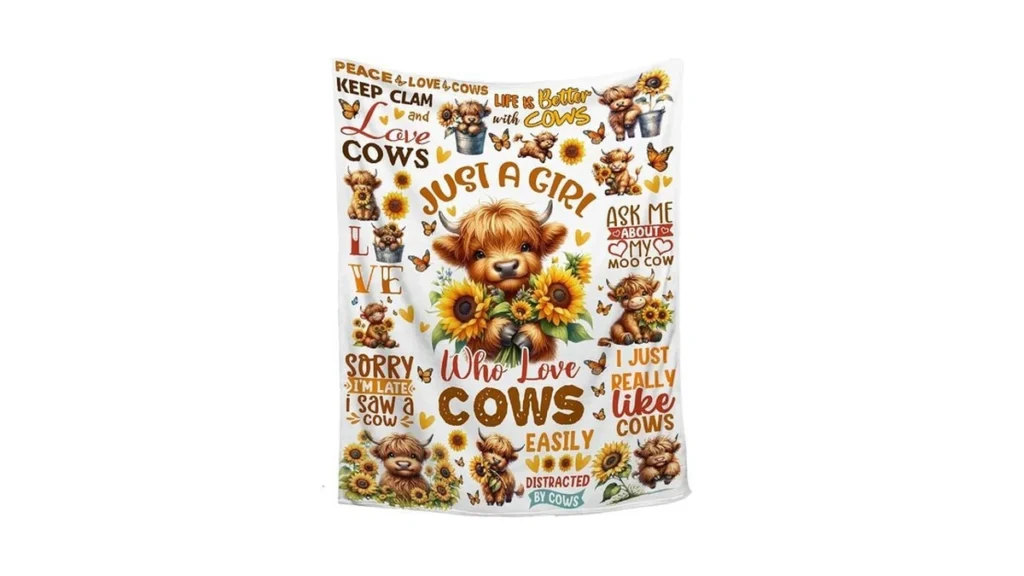 Amazon code: Cow Blanket Gifts For Girls Boys Kids Ju