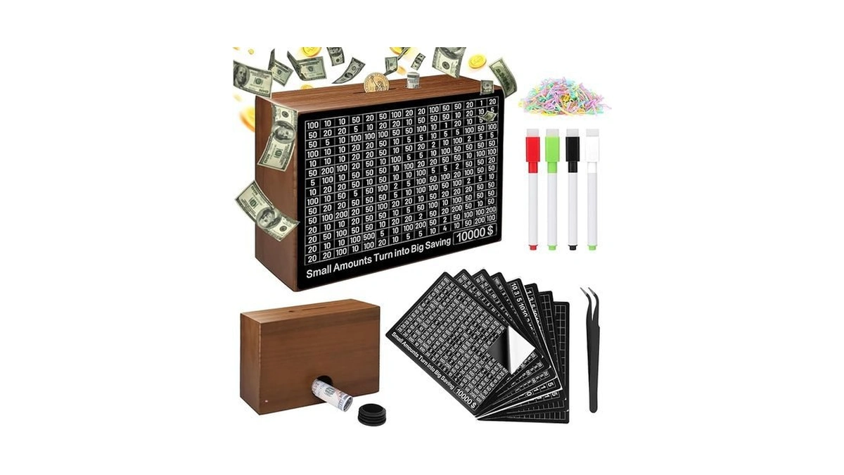 Amazon code: Larger Wooden Money Box For Cash 10 000