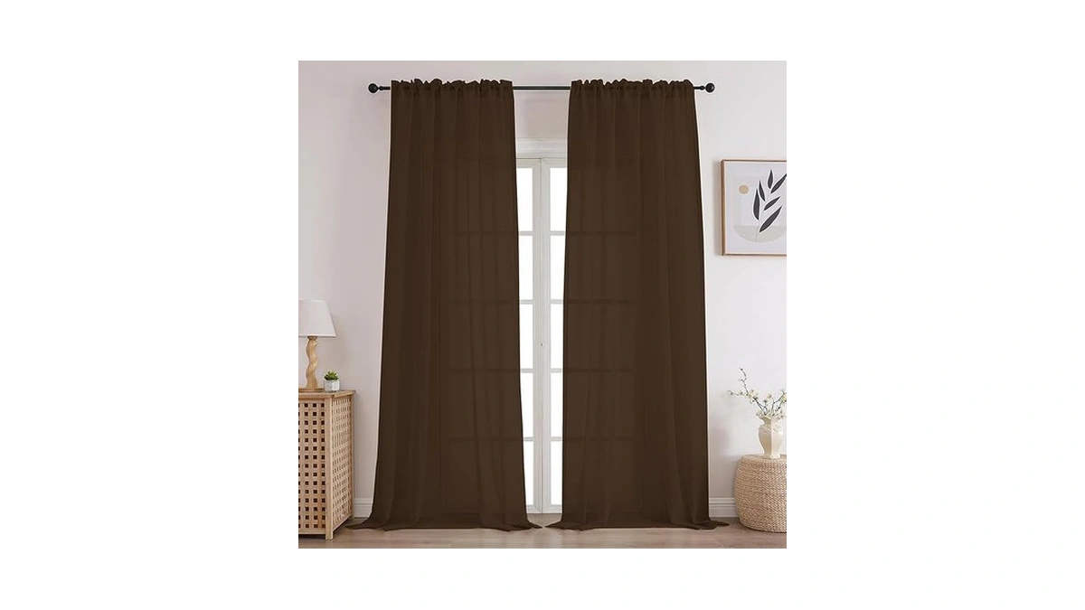 Amazon code: Cucraf Sheer Curtains Panels For Living