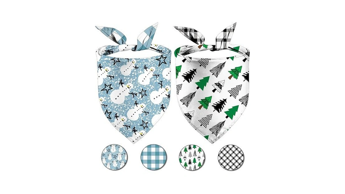 Amazon code: Christmas Dog Bandanas Snowman Christmas