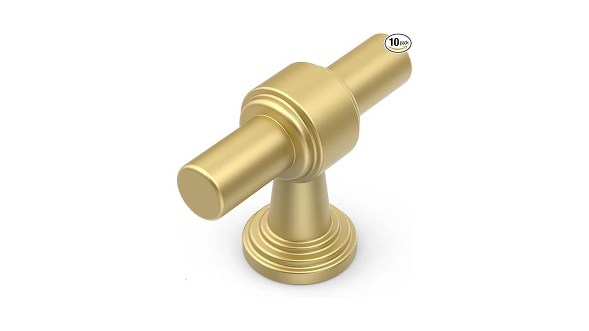 Amazon coupon: 9build 10 Pack Gold Kitchen Cabinet Knob
