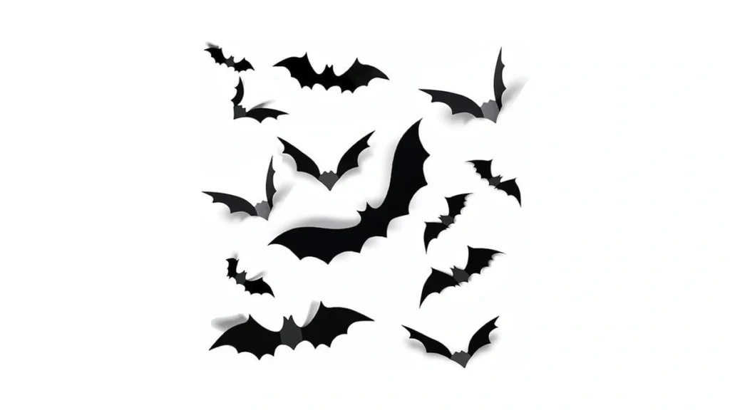 Amazon code: 60 Pcs Bats Halloween Decoration 4 Size