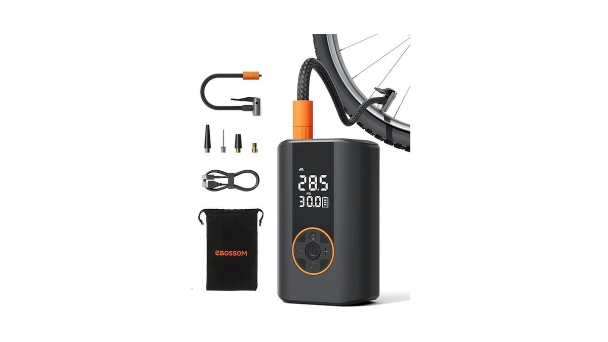 Amazon code: Ebossom Tire Inflator Portable Air Compr