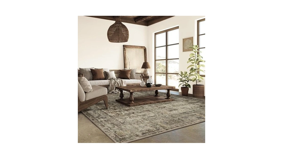 Amazon code: Mftkb 8x10 Area Rug For Living Room Pink