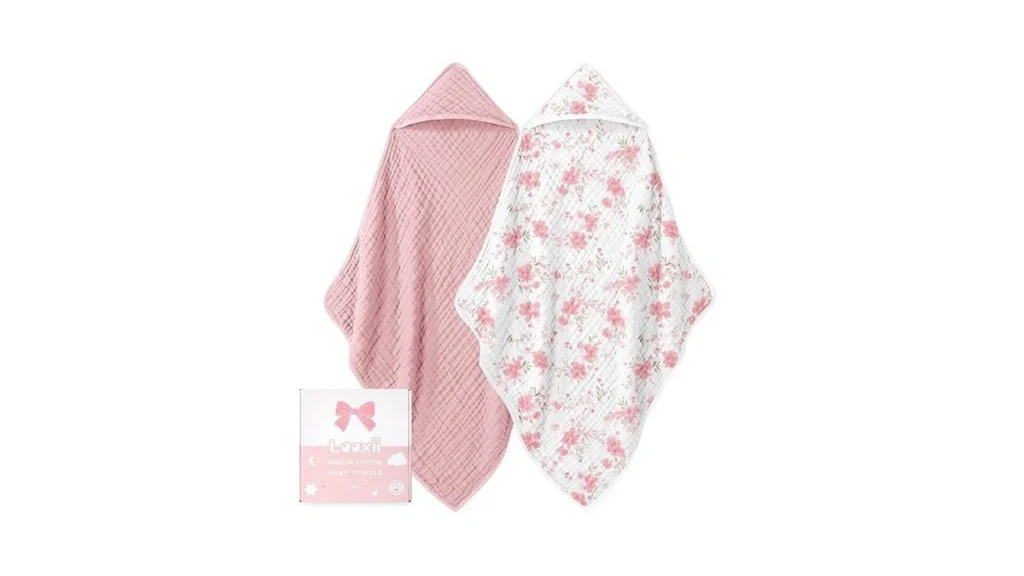 Amazon coupon: Looxii Baby Bath Towels 2 Pack Muslin Ho