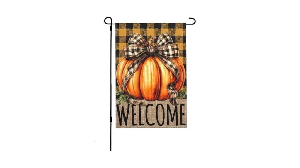 Amazon code: Pumpkin Fall Garden Flag 12x18 Inch Doub