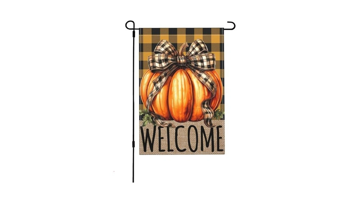 Amazon code: Pumpkin Fall Garden Flag 12x18 Inch Doub