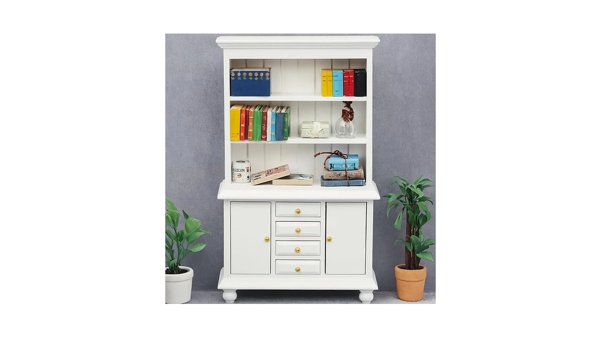Amazon coupon: 1 12 Scale Dollhouse Bookcase Wooden Dol