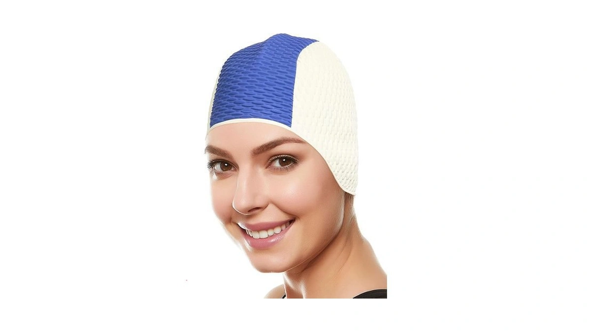 Amazon coupon: Beemo Swimming Caps For Women Two-tone -
