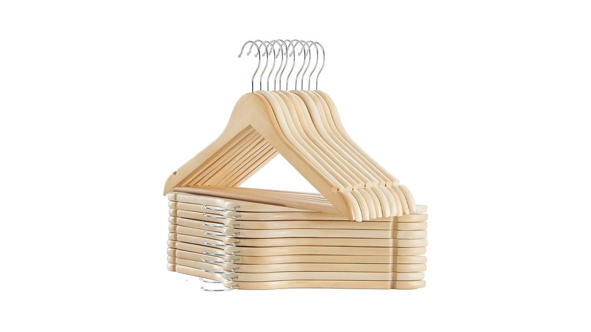 Amazon code: Techmilly Solid Natural Wooden Coat Hang